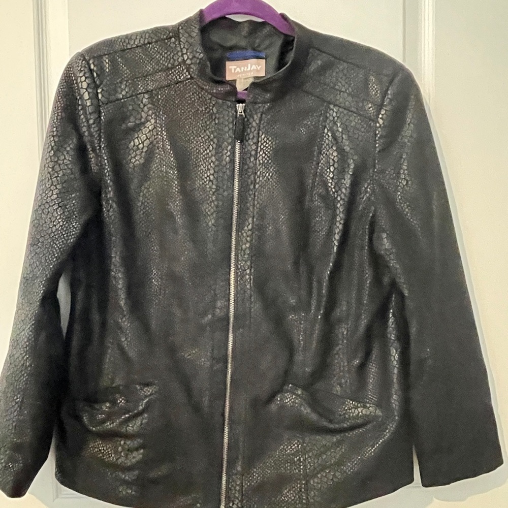 TanJay Petite Black Jacket.  14P